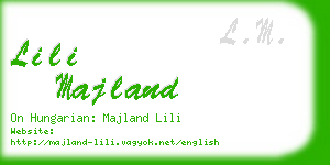 lili majland business card